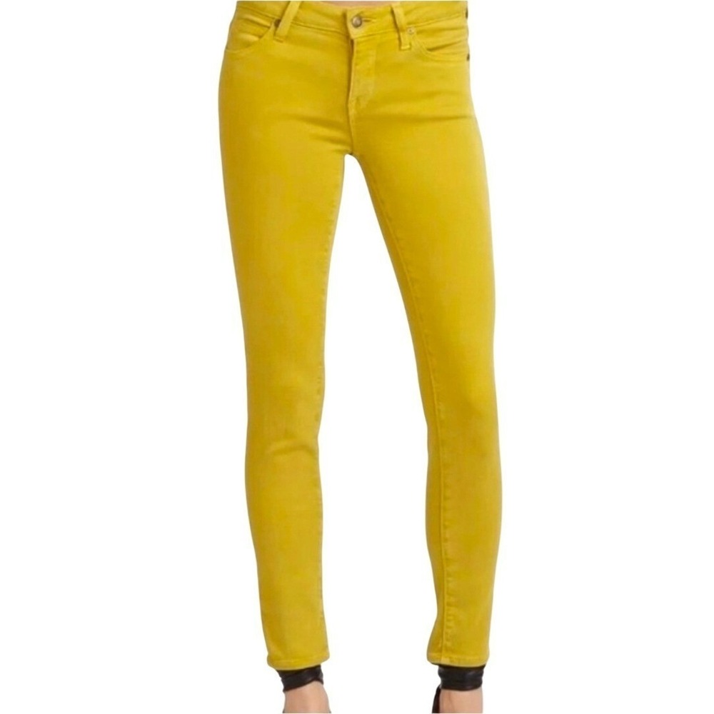 Vince Women's Skinny‎ Jeans Size 25 Mustard Yellow Cotton Stretch Slim Fit
